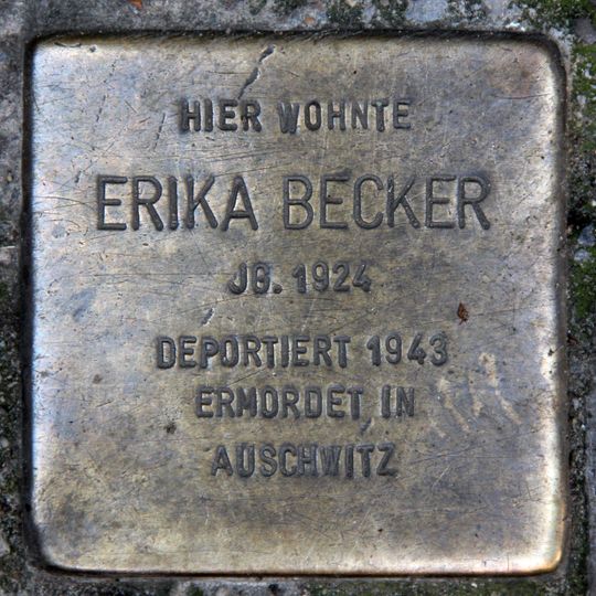 Stolperstein à la mémoire d’Erika Becker
