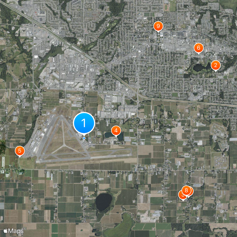 Abbotsford International Airport Map