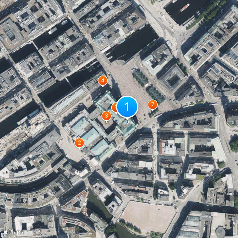 Ratusz w Hamburgu Mapa