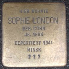 Stolperstein dedicated to Sophie London