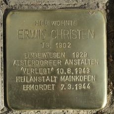 Stolperstein en memoria de Erwin Christen
