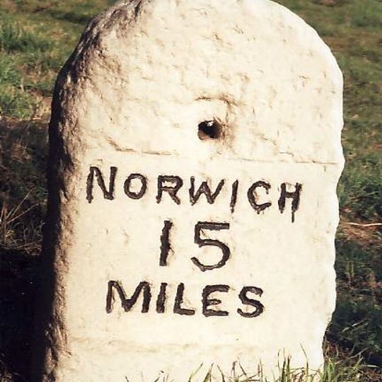 Milestone, Watton Road, opp. New Cottage,