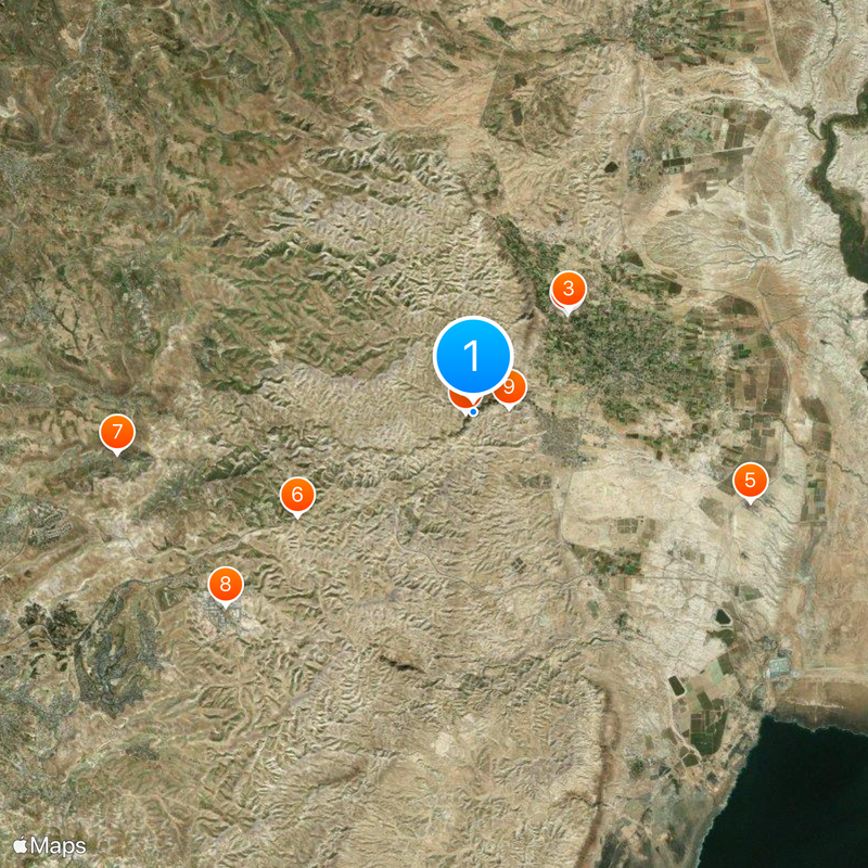 Wadi Qelt Carte