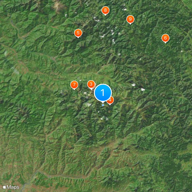Rodna Mountains Map
