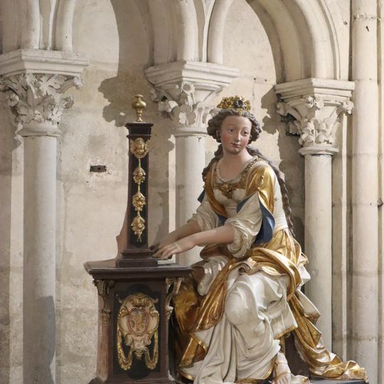Sainte Cécile jouant de l'orgue