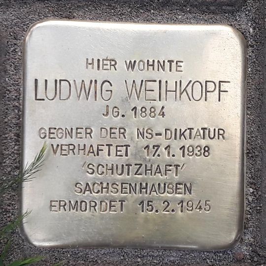 Stolperstein en memoria de Ludwig Weihkopf