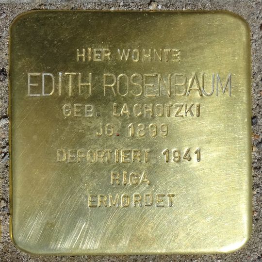 Stolperstein en memoria de Edith Rosenbaum