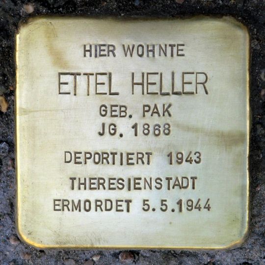 Stolperstein en memoria de Ettel Heller