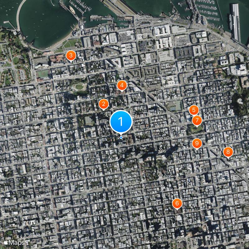 Russian Hill Map