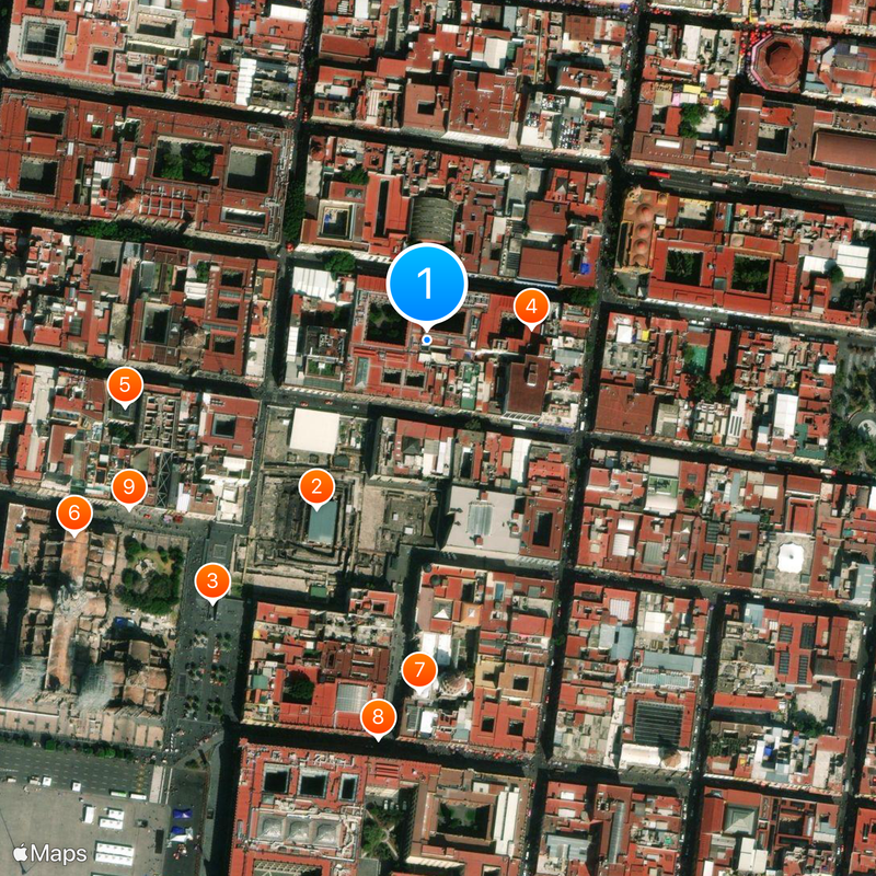 Ancien Collège de San Ildefonso Carte