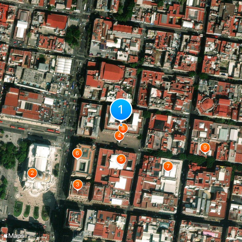 Museo Nacional de Arte Mapa