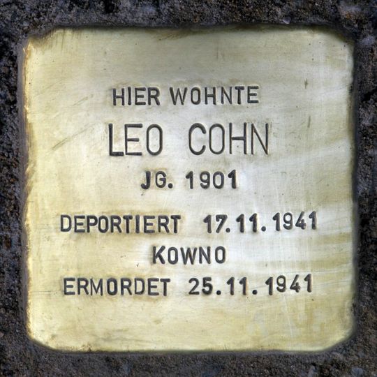 Stolperstein dedicated to Leo Cohn
