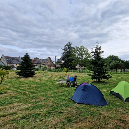 Natural area campsite for bicycle