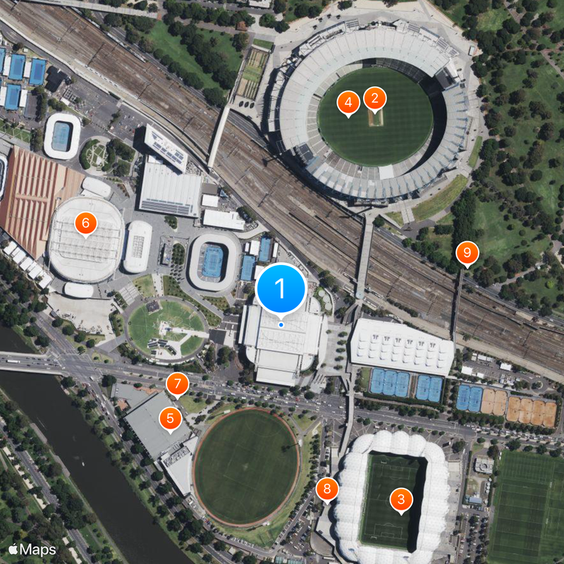 John Cain Arena Kaart