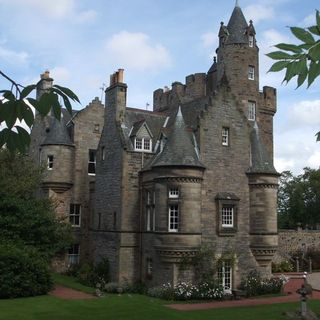 Edinburgh, Bonaly, 65 Bonaly Road, Bonaly Tower, Garden With Terraces, Steps And Statuary