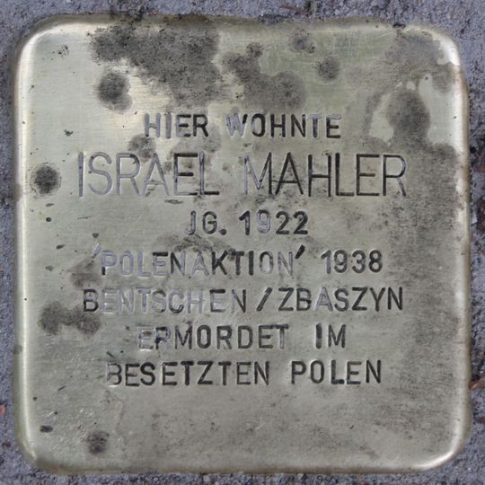 Stolperstein en memoria de Israel Mahler
