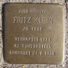 Stolperstein en memoria de Fritz Klein