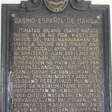 Casino Español de Manila historical marker