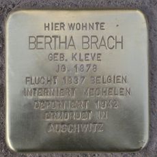 Stolperstein dedicated to Bertha Brach
