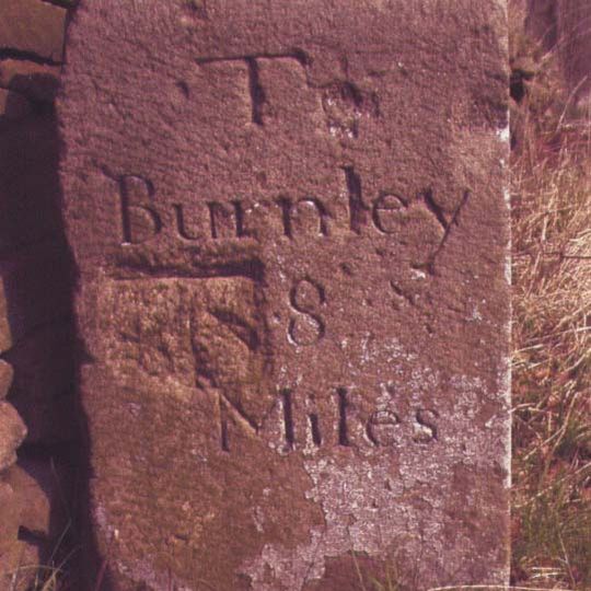 Milestone, ExYW just N of old Yorks/Lancs border