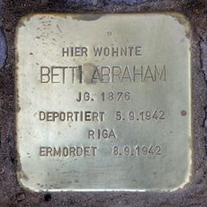 Stolperstein dedicated to Betti Abraham