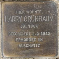 Stolperstein dedicated to Harry Grünbaum