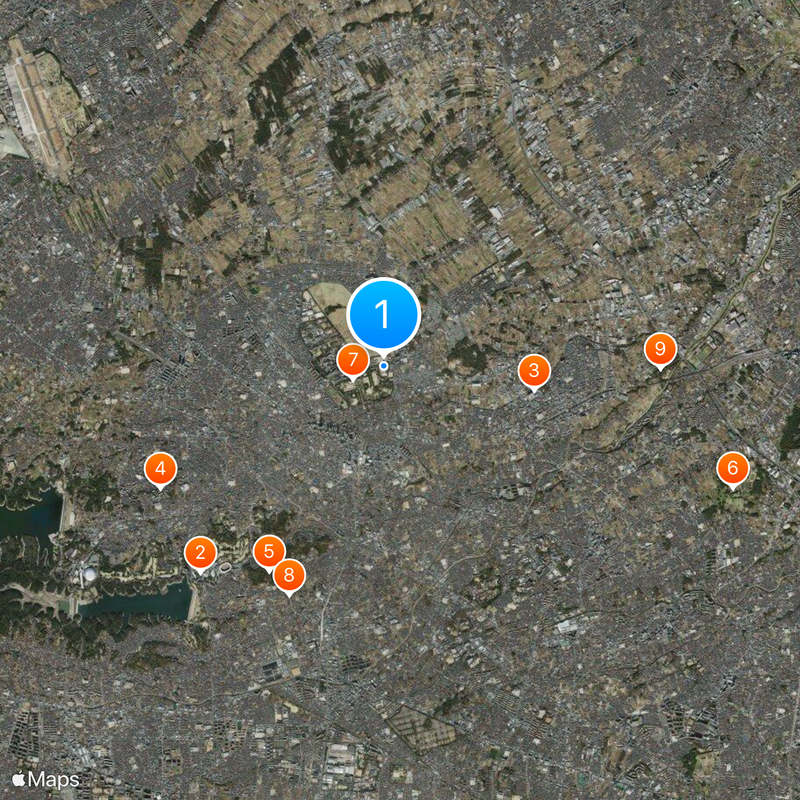 Tokyo Area Control Center Kaart