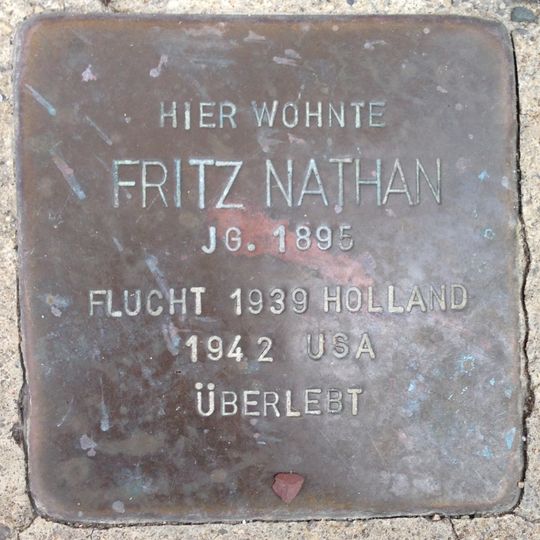 Stolperstein en memoria de Fritz Nathan