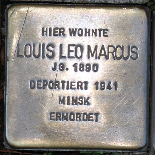 Stolperstein en memoria de Louis Leo Marcus