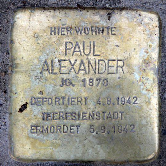 Stolperstein en memoria de Paul Alexander