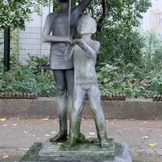 Children under the umbrella