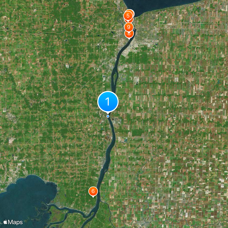 St. Clair River Map