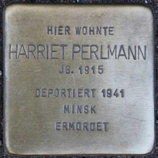 Stolperstein für Harriet Perlmann