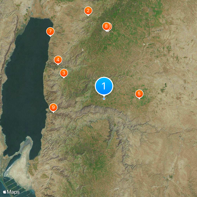 Stèle de Mesha Carte