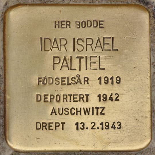Stolperstein à la mémoire d’Idar Israel Paltiel