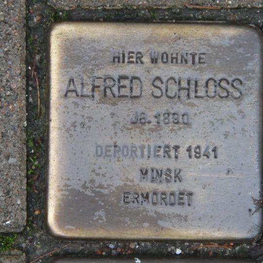 Stolperstein en memoria de Alfred Schloss