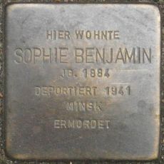 Stolperstein dedicated to Sophie Benjamin