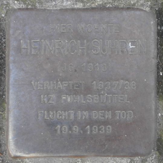 Stolperstein für Heinrich Suhren