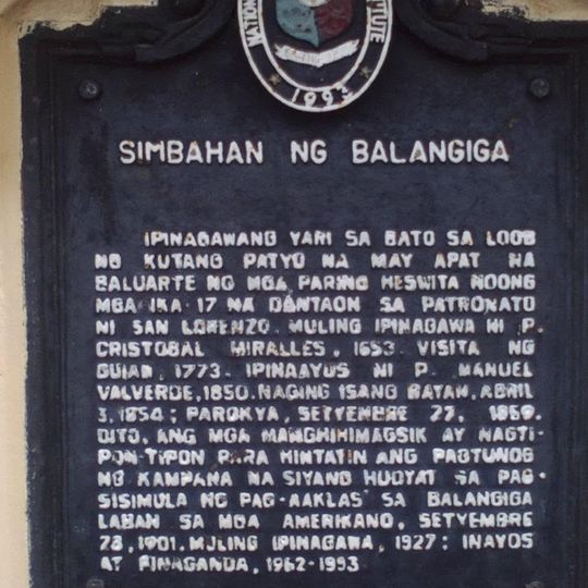 Church of Balangiga historical marker