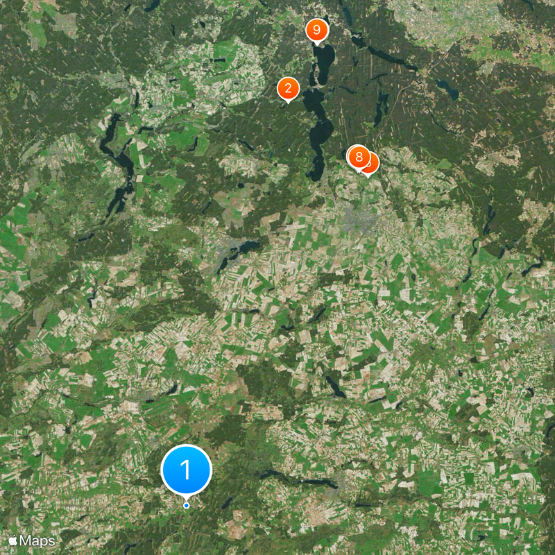 Bory Tucholskie National Park Map