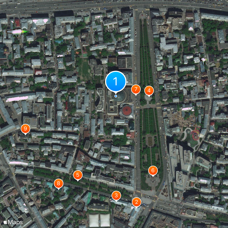 Cirque Nikouline de Moscou Carte