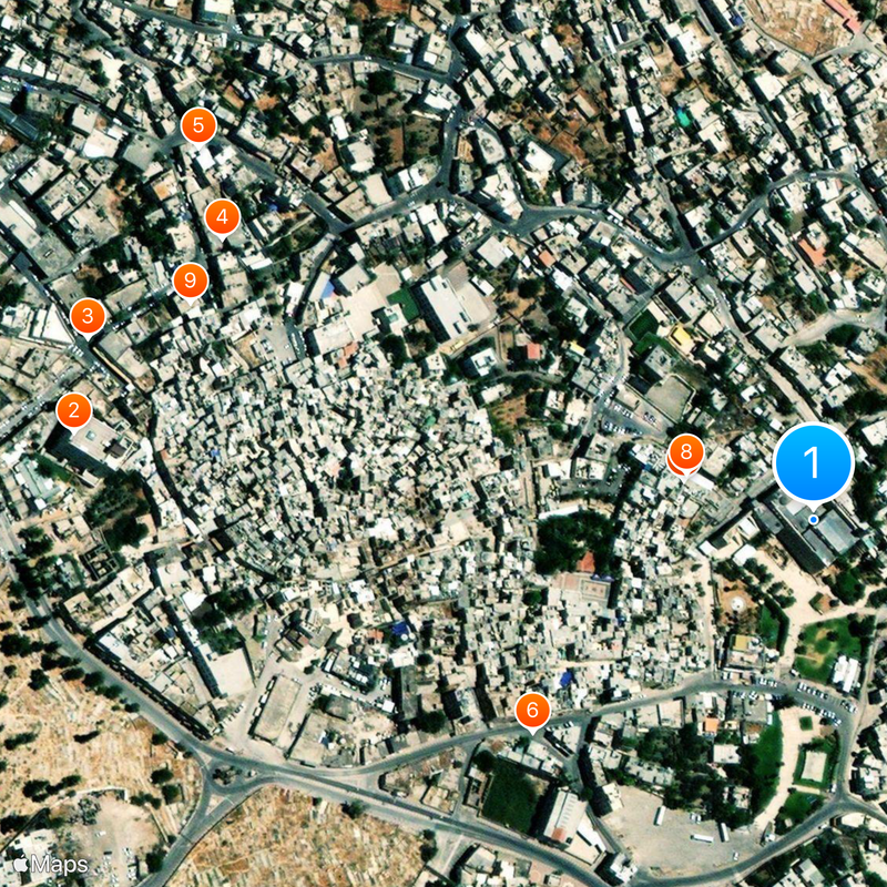 Túmulo dos Patriarcas Mapa