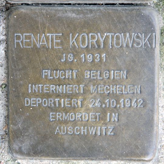 Stolperstein en memoria de Renate Korytowski