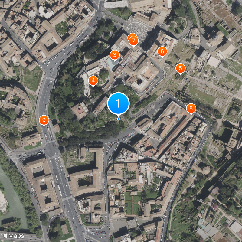 Skała Tarpejska Mapa