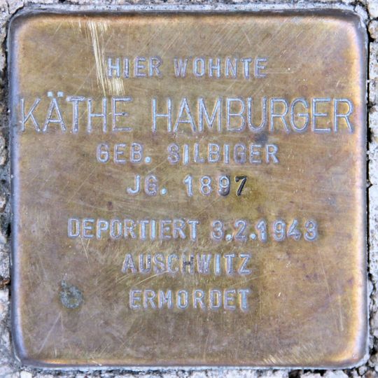 Stolperstein en memoria de Käthe Hamburger