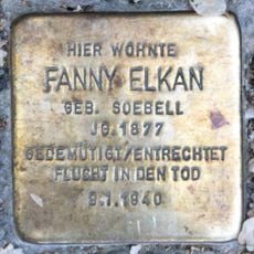 Stolperstein dedicated to Fanny Elkan