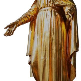 Golden statue of Virgin Mary on Fourvière