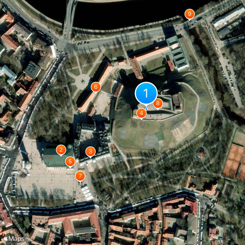 Baszta Giedymina Mapa