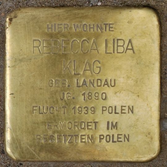 Stolperstein en memoria de Rebecca Liba Klag