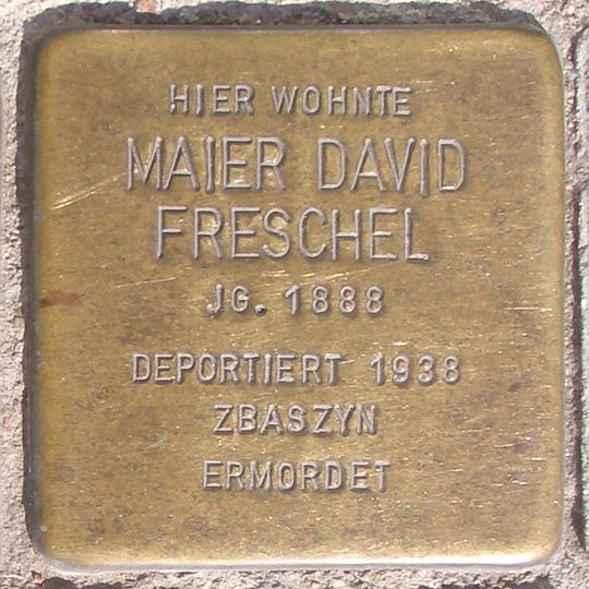 Stolperstein en memoria de Maier David Freschel
